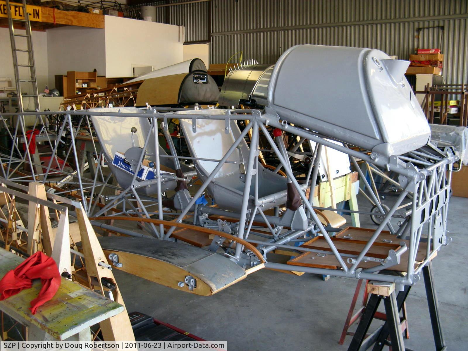 Santa Paula Airport (SZP) - Joe Krybus's Bucker Shop-Jungmann fuselage in build