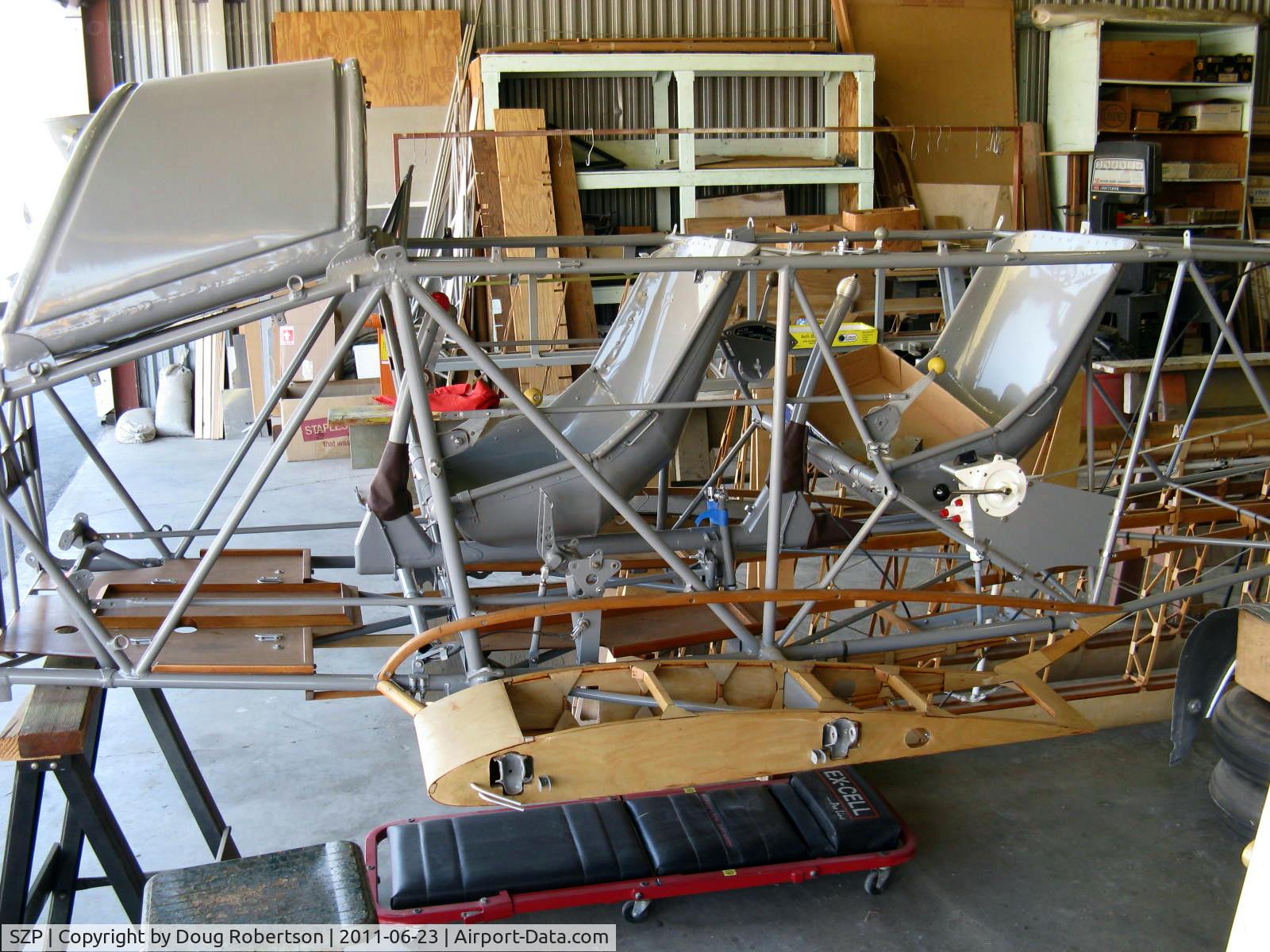 Santa Paula Airport (SZP) - Joe Krybus's Bucker Shop-Jungmann fuselage in build