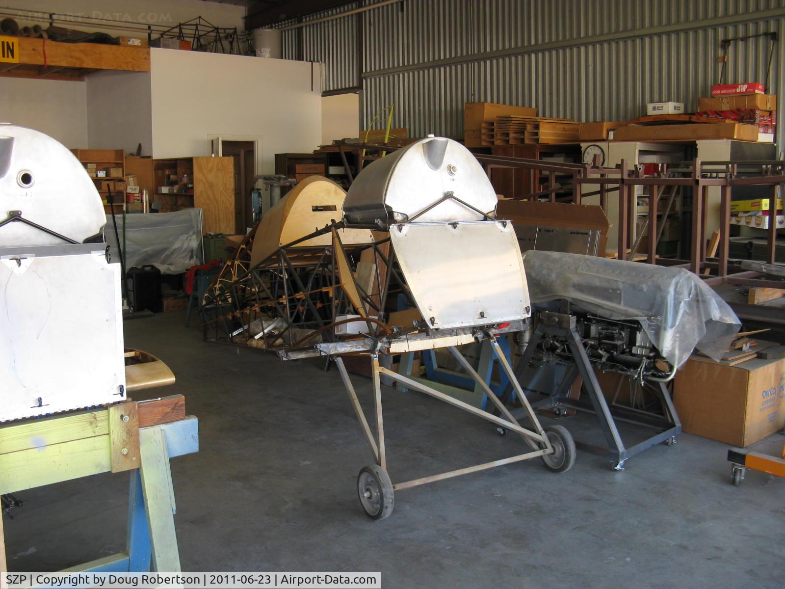 Santa Paula Airport (SZP) - Joe Krybus's Bucker Shop-Jungmeister fuselage in build