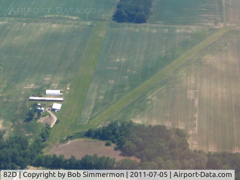 Weiker Airport (82D) - Looking south from 2500'