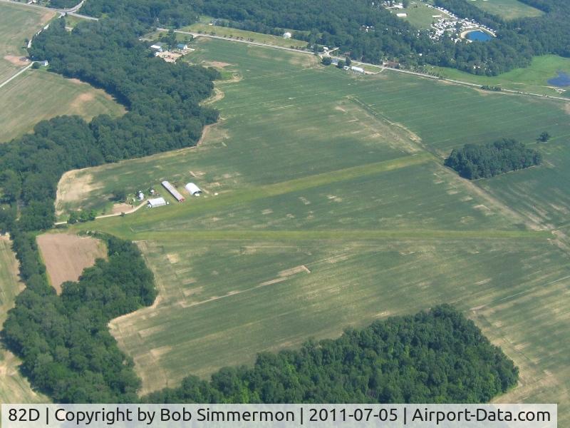 Weiker Airport (82D) - Looking east from 2500'