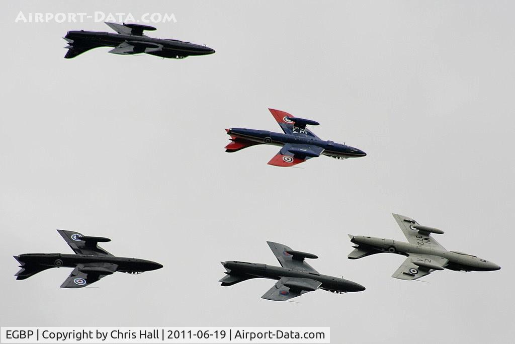 Kemble Airport, Kemble, England United Kingdom (EGBP) - Hunter's displaying at the Cotswold Airshow