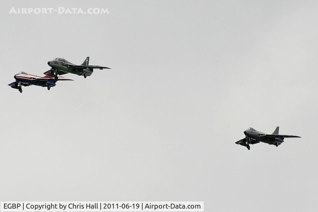 Kemble Airport, Kemble, England United Kingdom (EGBP) - Hunter's displaying at the Cotswold Airshow