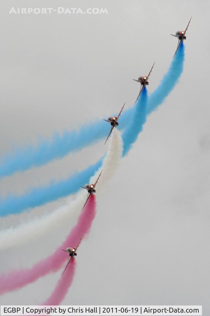 Kemble Airport, Kemble, England United Kingdom (EGBP) - Red Arrows displaying at the Cotswold Airshow