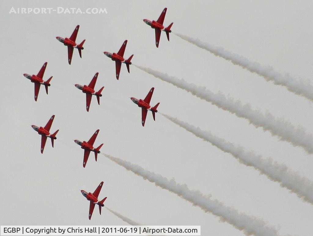 Kemble Airport, Kemble, England United Kingdom (EGBP) - Red Arrows in Apollo formation