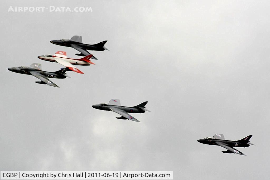 Kemble Airport, Kemble, England United Kingdom (EGBP) - Hunter's displaying at the Cotswold Airshow