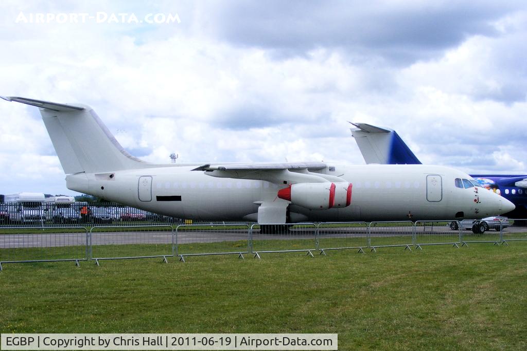 Kemble Airport, Kemble, England United Kingdom (EGBP) - unmarked BAe 146 in storage at Kemble