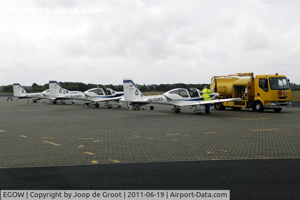 RAF Woodvale Airport, Formby, England United Kingdom (EGOW) - Air Experience Flight flightline