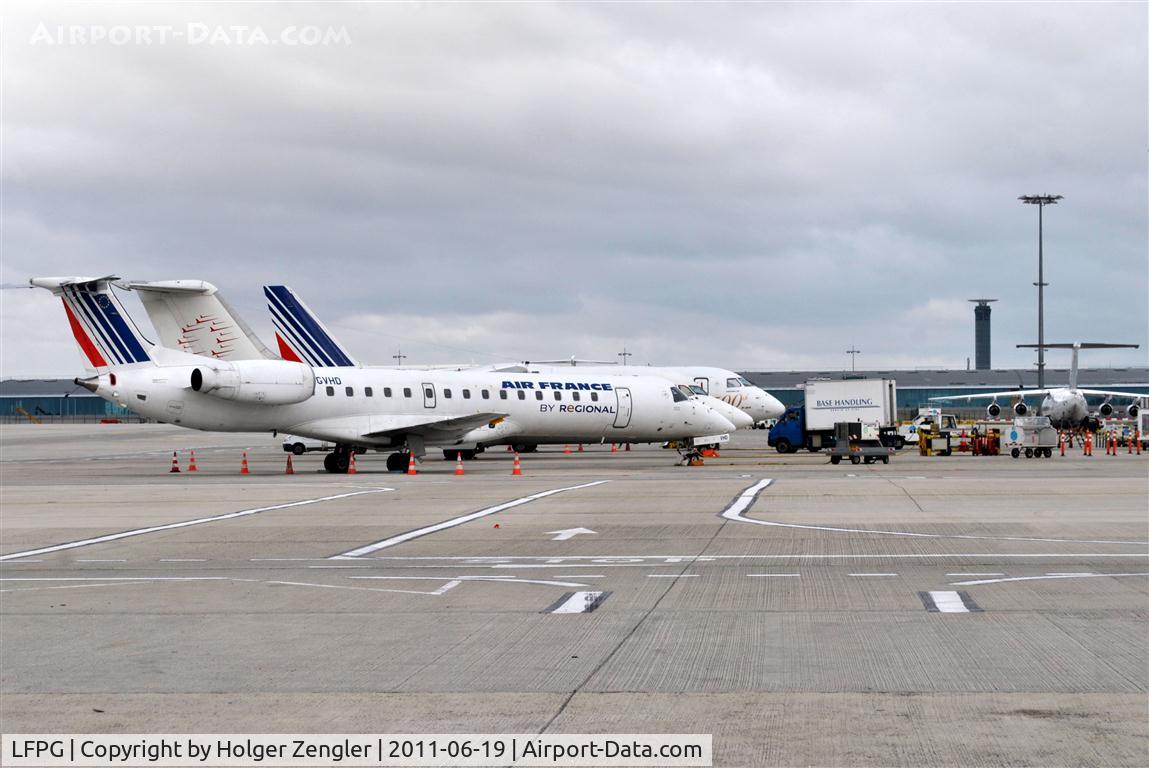 Paris Charles de Gaulle Airport (Roissy Airport), Paris France (LFPG) - Apron at Terminal 4.