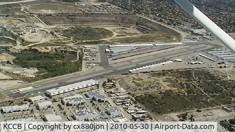 Cable Airport (CCB) - Aerial view from N281DM