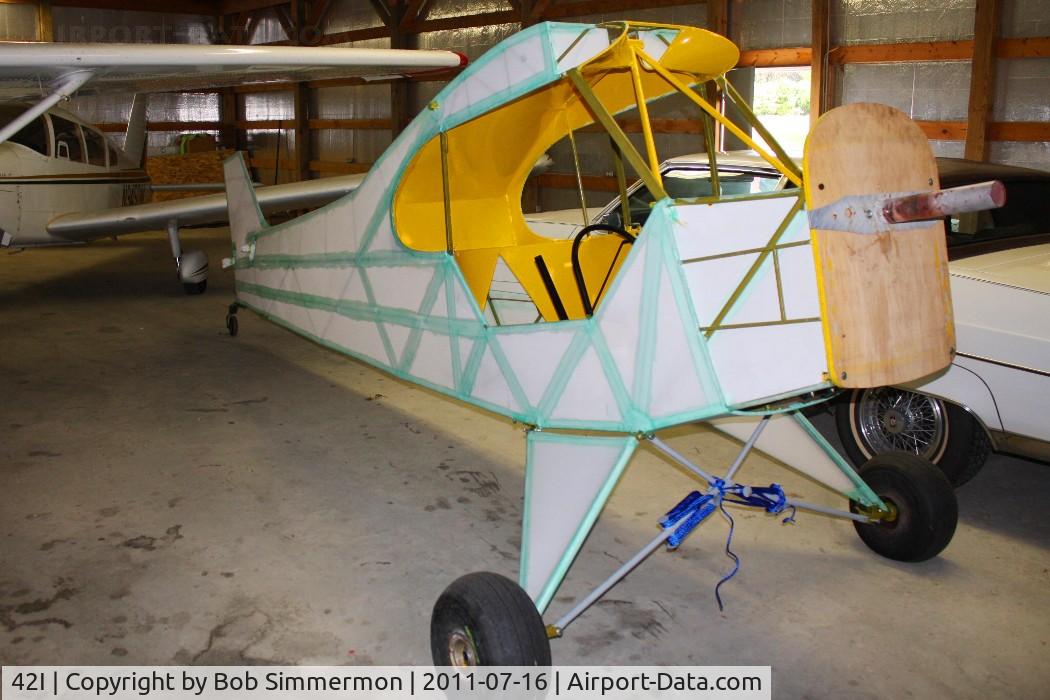 Parr Airport (42I) - Airport owner Chuck Norman showed us his Cub restoration while at the EAA fly-in.