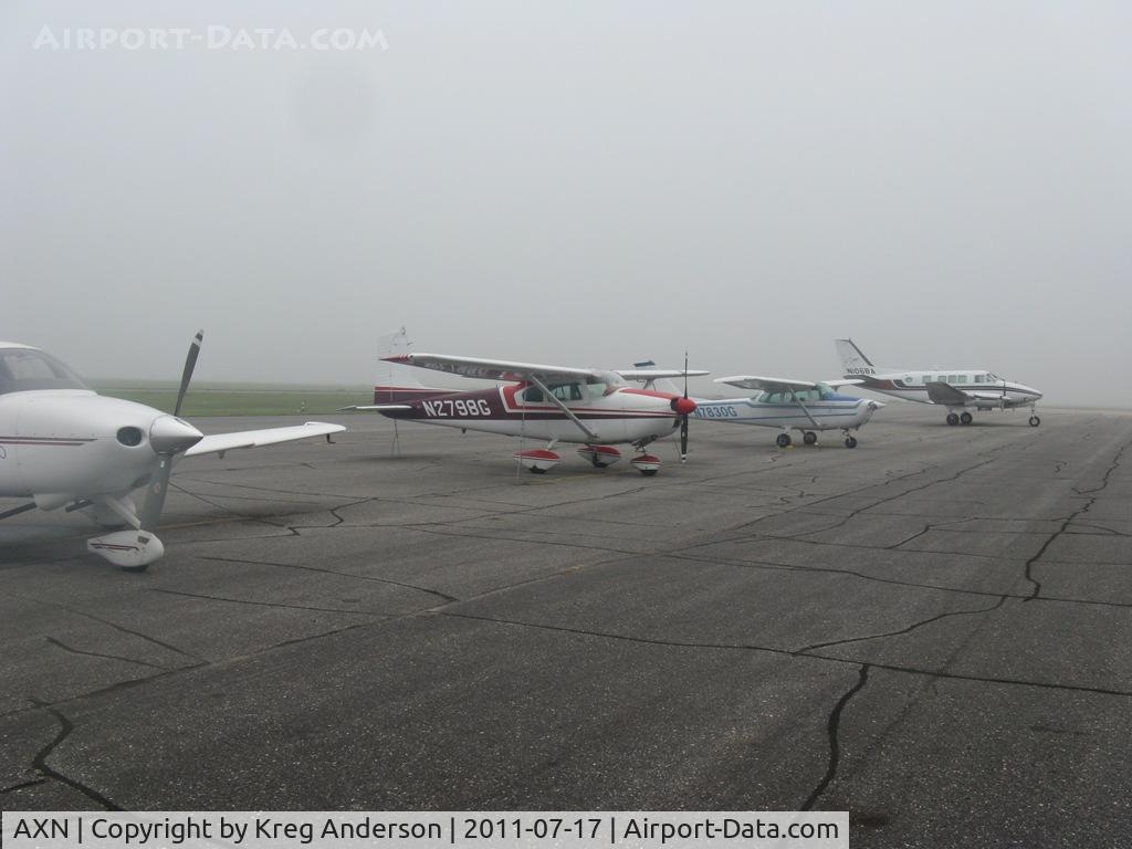 Chandler Field Airport (AXN) - A foggy morning at Chandler Field.