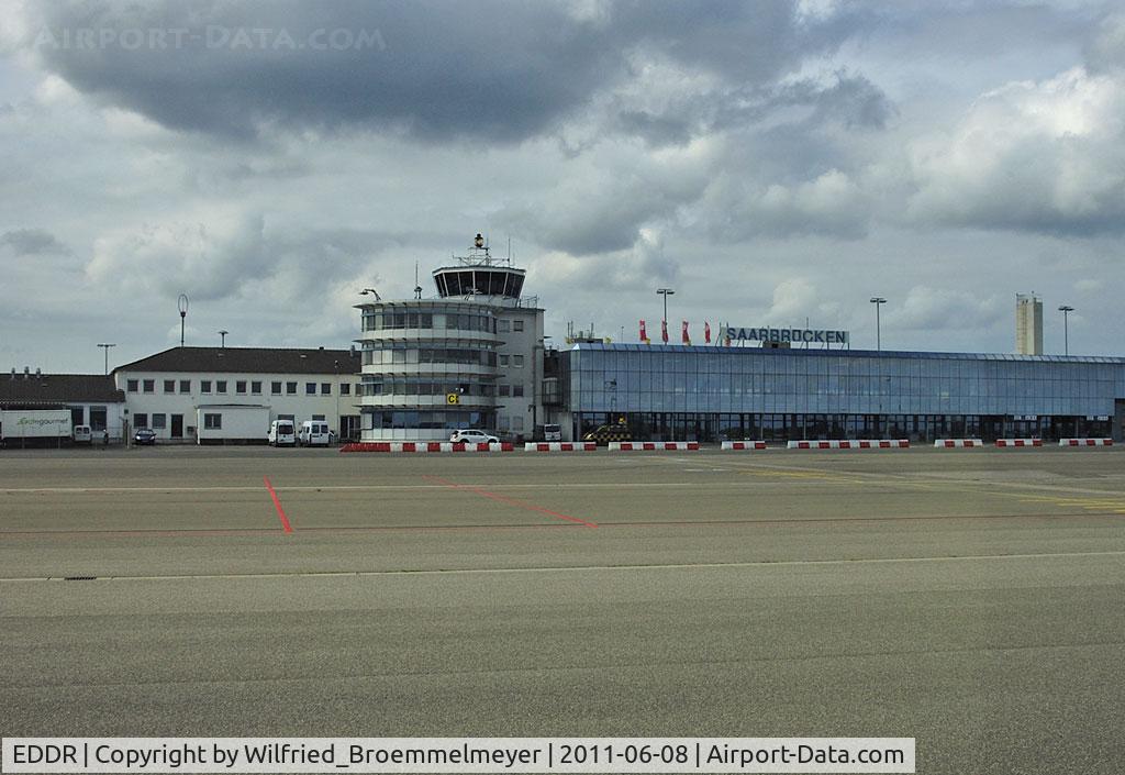 Saarbrücken Airport, Saarbrücken Germany (EDDR) - Here you can see the Tower and on the left the Terminal.