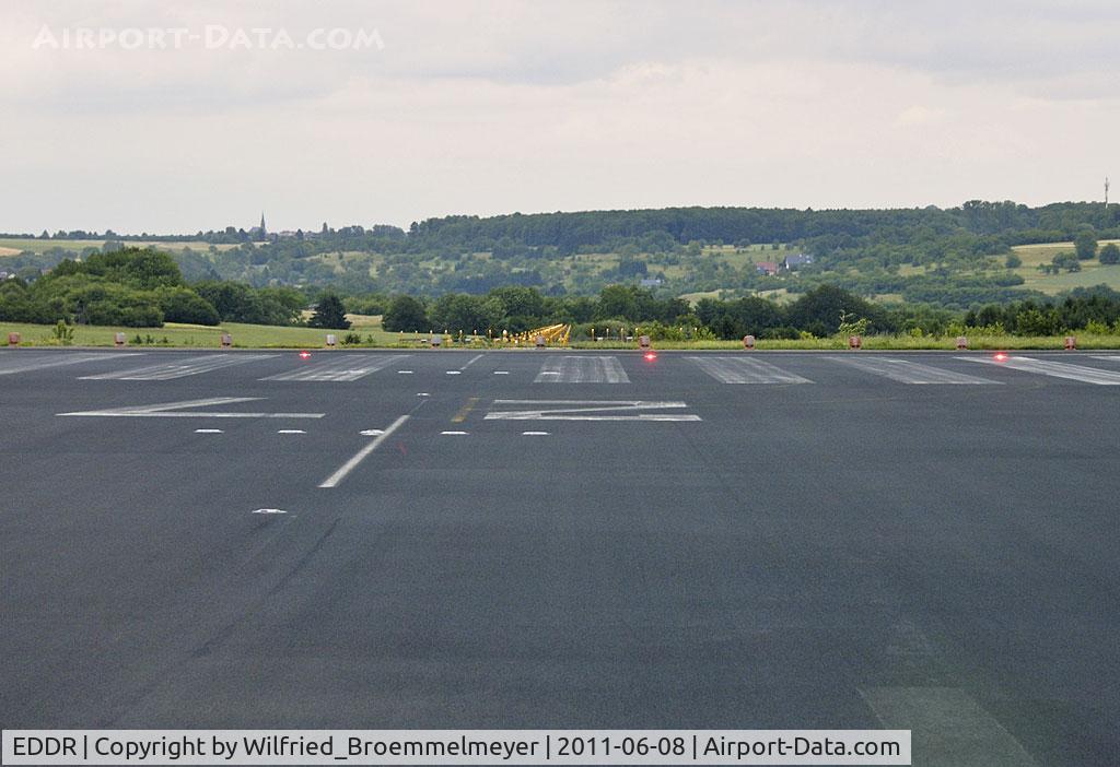 Saarbrücken Airport, Saarbrücken Germany (EDDR) - Approach Light System for Runway 27 at Saarbruecken Airport.