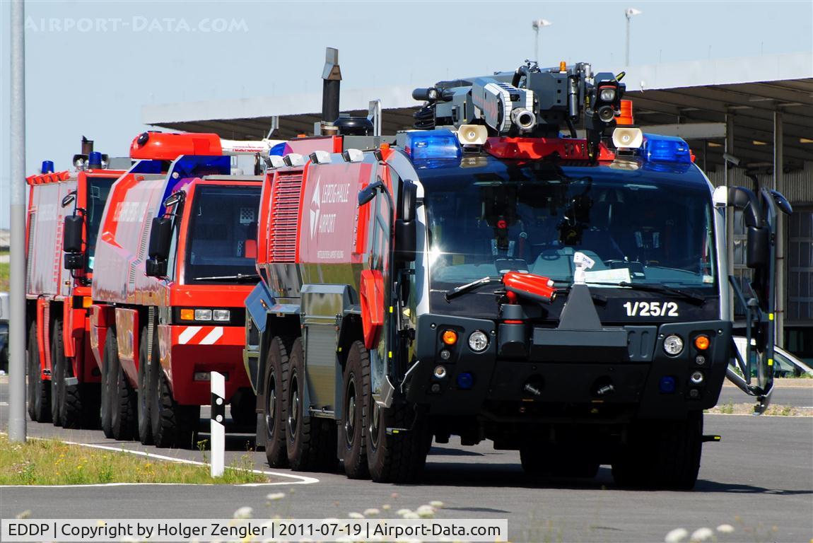 Leipzig/Halle Airport, Leipzig/Halle Germany (EDDP) - Big and strong - vehicels of Leipzig Airport fire brigade.