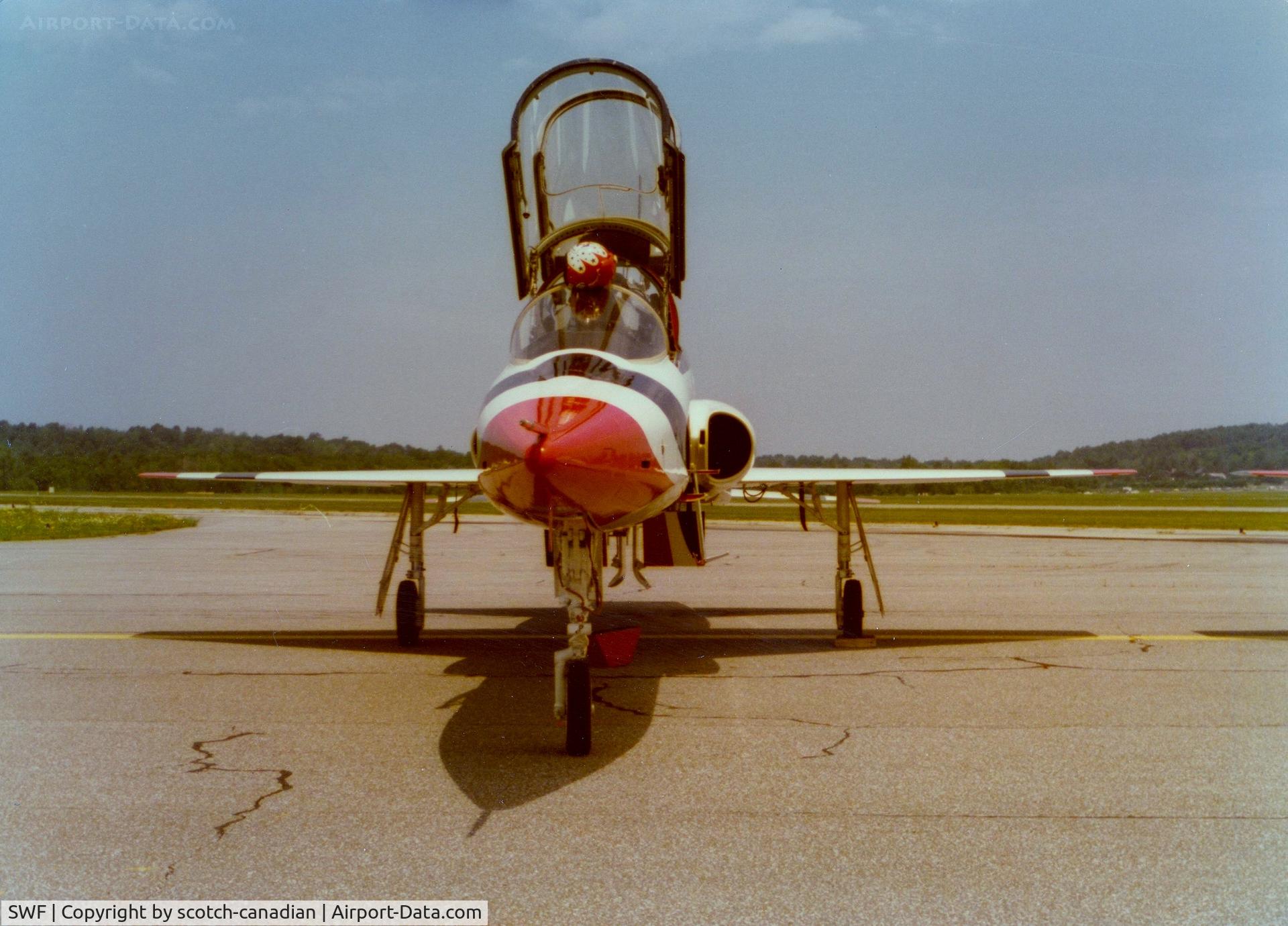 Stewart International Airport (SWF) - US Air Force Thunderbirds Northrop T-38 Talon at Stewart International Airport, Newburgh, NY - circa 1970's