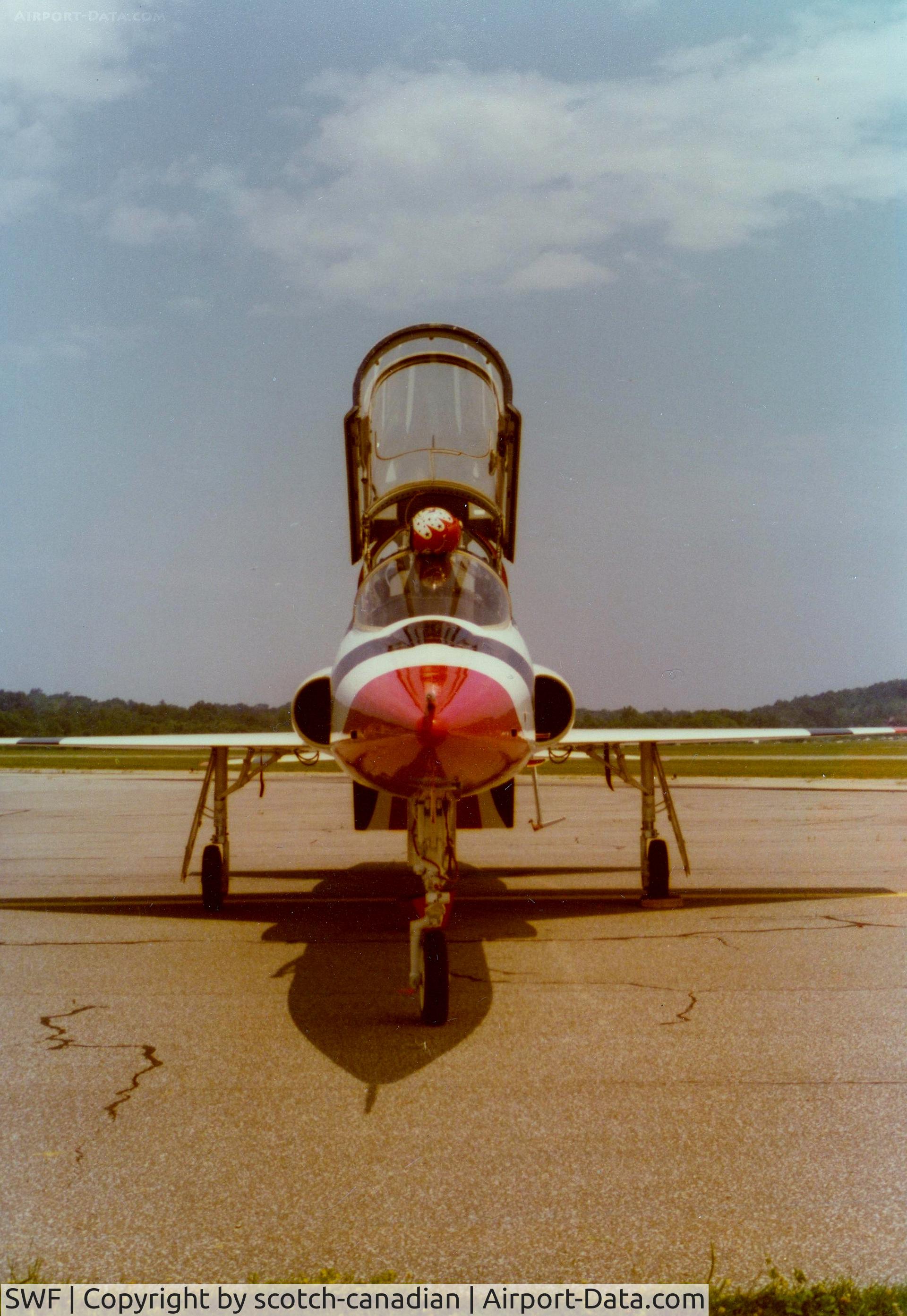 Stewart International Airport (SWF) - US Air Force Thunderbirds Northrop T-38 Talon at Stewart International Airport, Newburgh, NY - circa 1970's