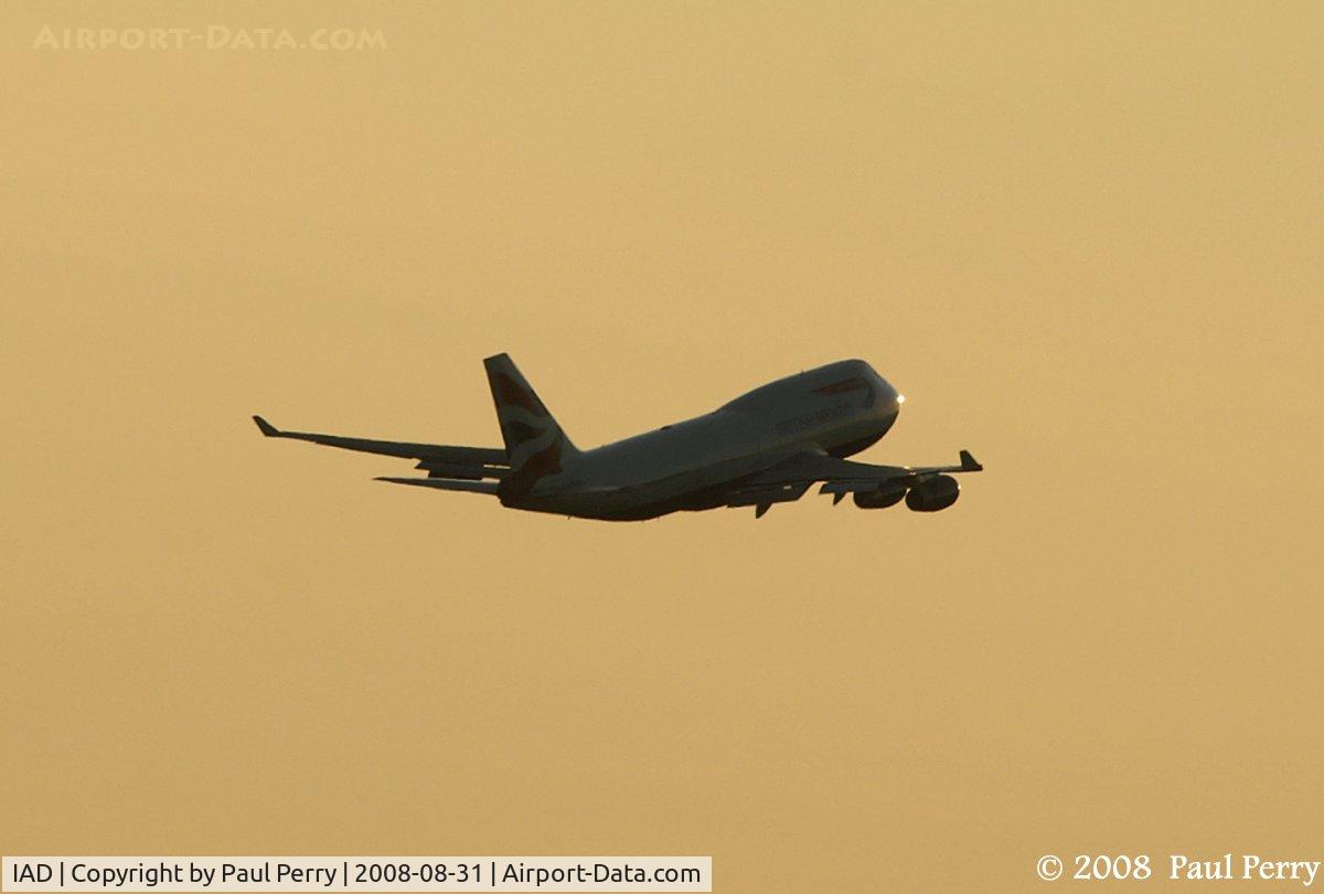 Washington Dulles International Airport (IAD) - British Airways Flight Six-Whiskey, off into the sunset