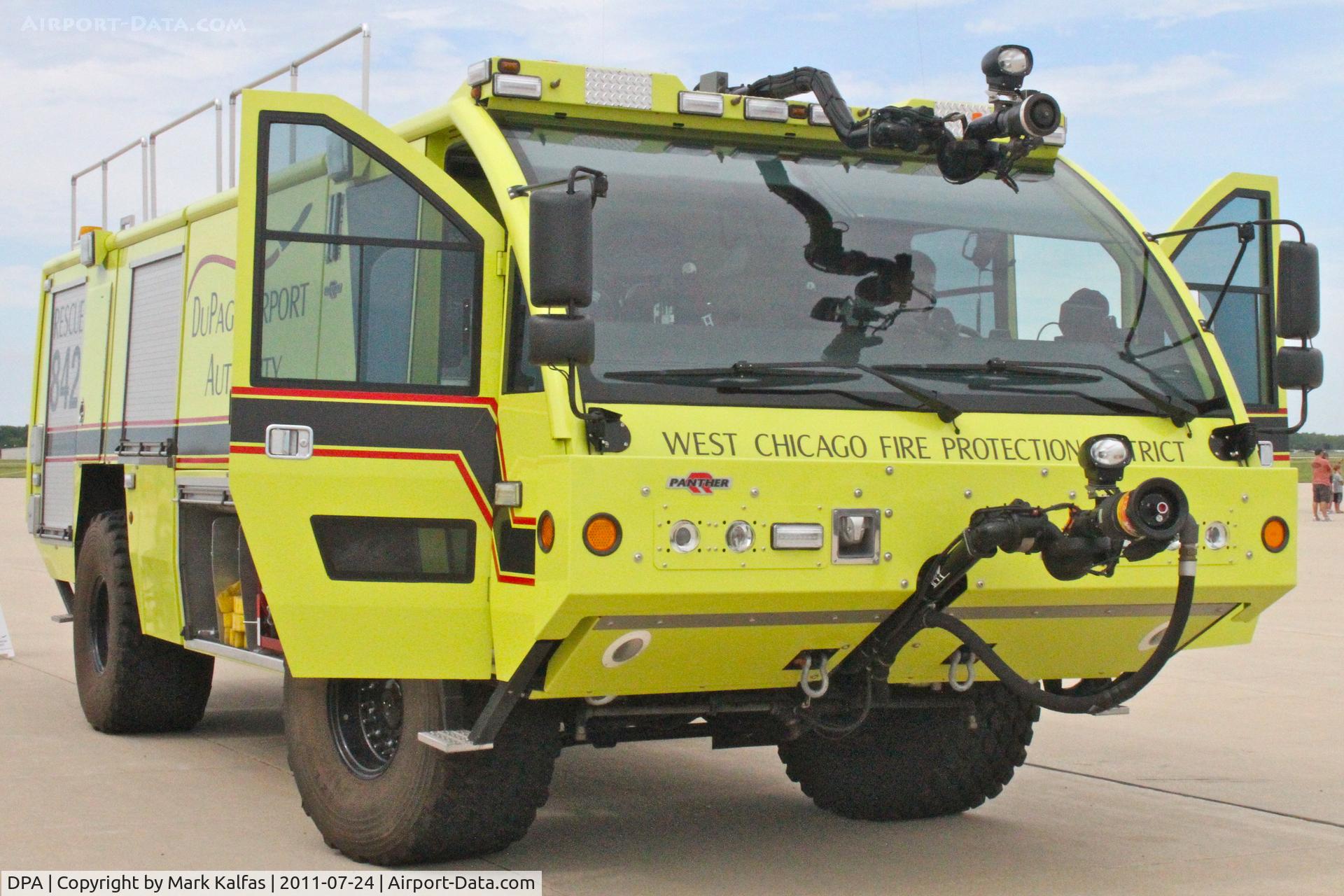Dupage Airport (DPA) - DuPage Airport Authority Rescue 842, on the ramp at KDPA during 