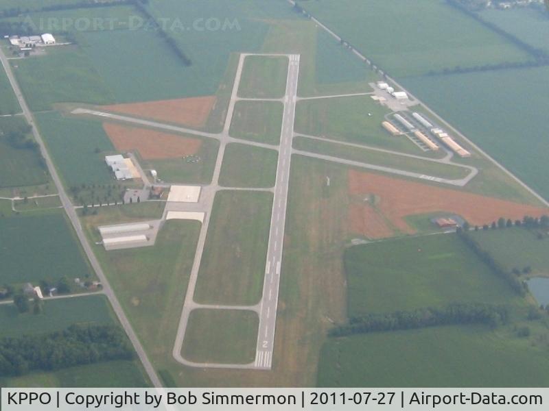 La Porte Municipal Airport (PPO) - Looking north from 2500'
