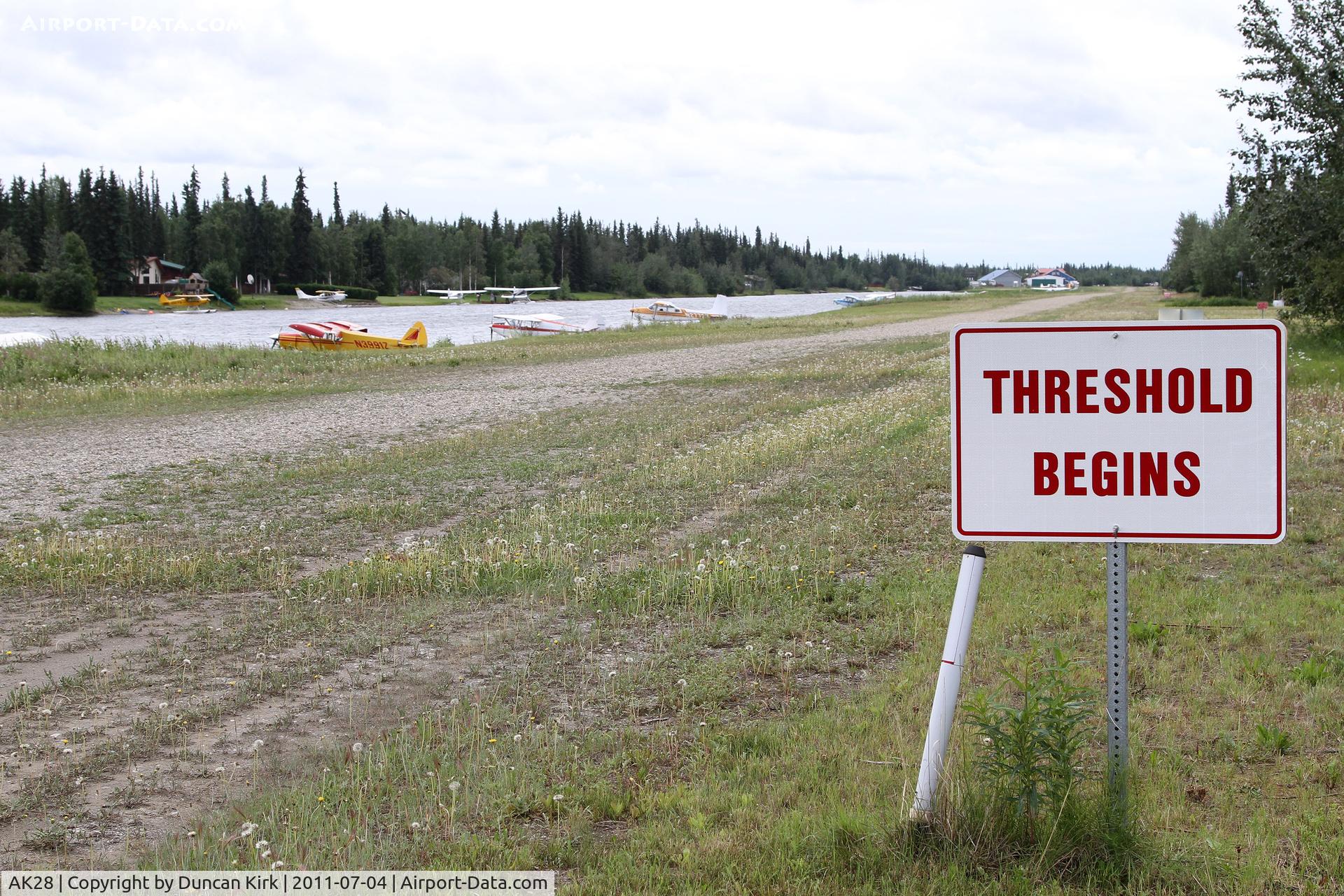Chena Marina Airport (AK28) - The threshold for this fabulous airstrip close to Fairbanks