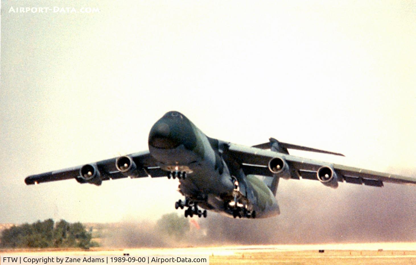Fort Worth Meacham International Airport (FTW) - C-5A departing Meacham Field after 1989 airshow