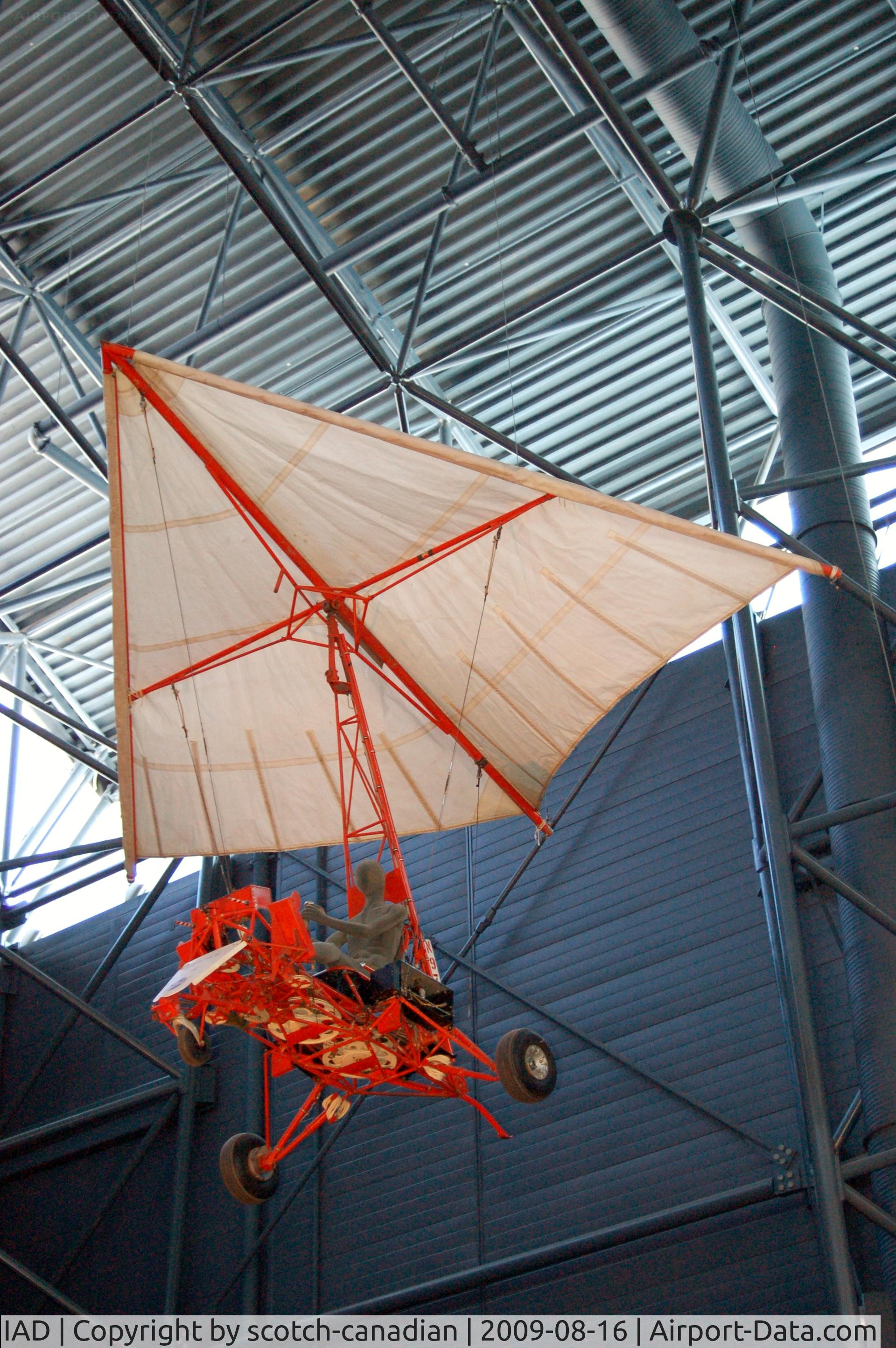 Washington Dulles International Airport (IAD) - Gemini Paraglider Research Vehicle 1-A with wing at the Steven F. Udvar-Hazy Center, Smithsonian National Air and Space Museum, Chantilly, VA