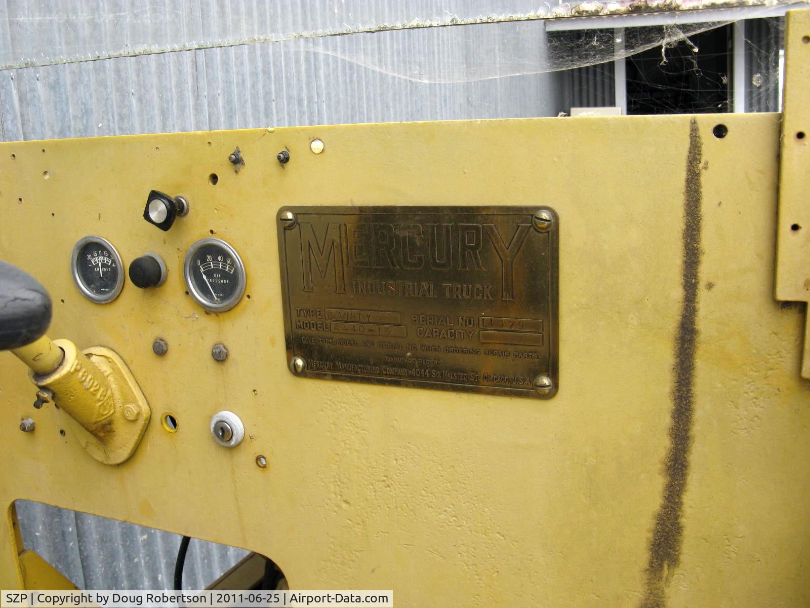 Santa Paula Airport (SZP) - Mercury Industrial Truck Banty type tug pusher/puller, Atomic 4 30 Hp?