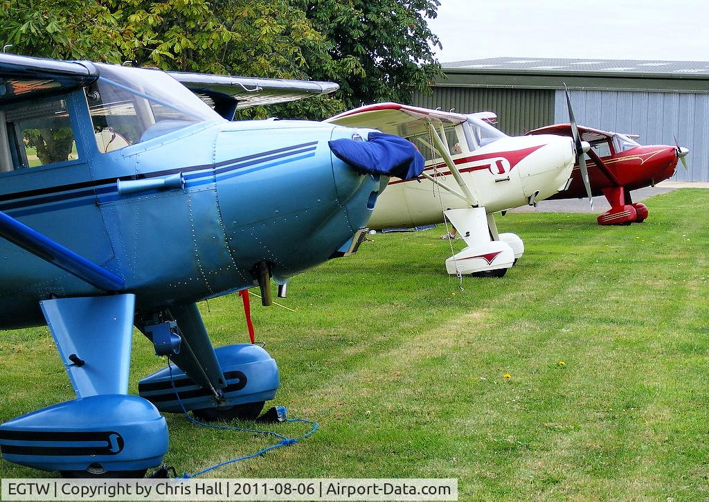 Oaksey Park Airport, Oaksey, England United Kingdom (EGTW) - at the Luscombe fly-in at Oaksey Park