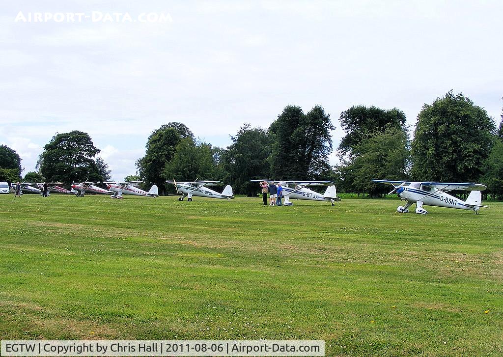 Oaksey Park Airport, Oaksey, England United Kingdom (EGTW) - at the Luscombe fly-in at Oaksey Park