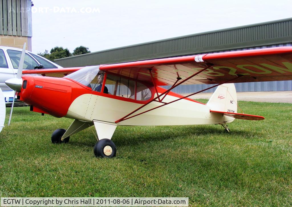 Oaksey Park Airport, Oaksey, England United Kingdom (EGTW) - RC model of Piper PA-12 N2820M