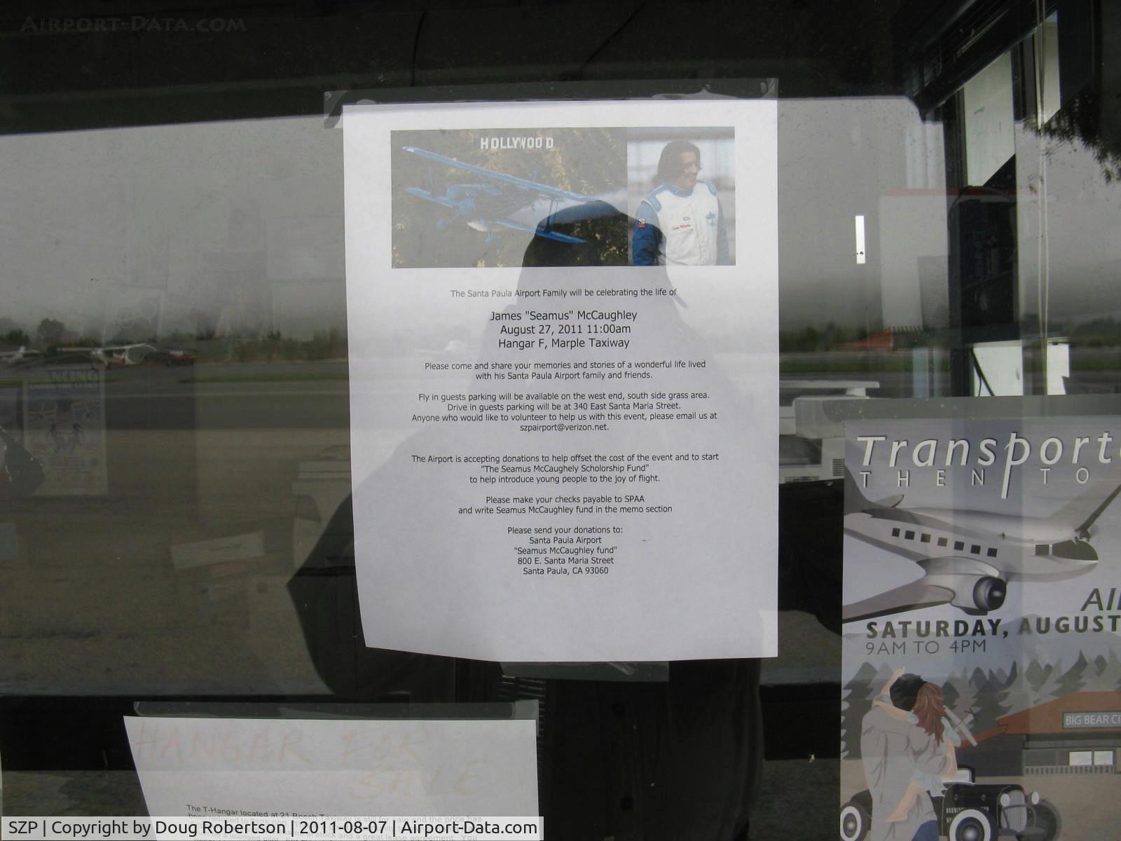 Santa Paula Airport (SZP) - Memorial Fly-In for James 