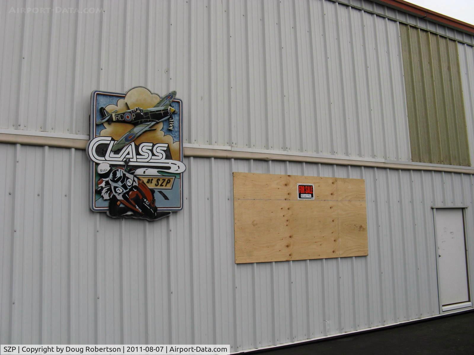 Santa Paula Airport (SZP) - Large deluxe hangar For Sale, with shop, office and living quarters. First belonged to actor Steve McQueen