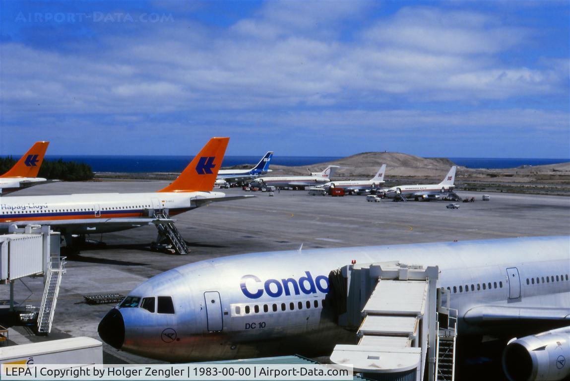 Palma de Mallorca Airport (or Son Sant Joan Airport), Palma de Mallorca Spain (LEPA) - Airlines from Germany, Belgium, Morocco and Norway, some of them gone for ever,united  on Mallorca Airport.