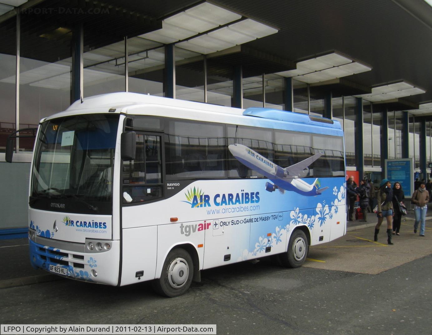 Paris Orly Airport, Orly (near Paris) France (LFPO) - This Turkish manufactured Otokar Navigo is operated as a courtesy shuttle between the bullet train station at Massy-Palaiseau and LFPO for Air Caraibes' passengers connecting with their flights from provincial areas and back