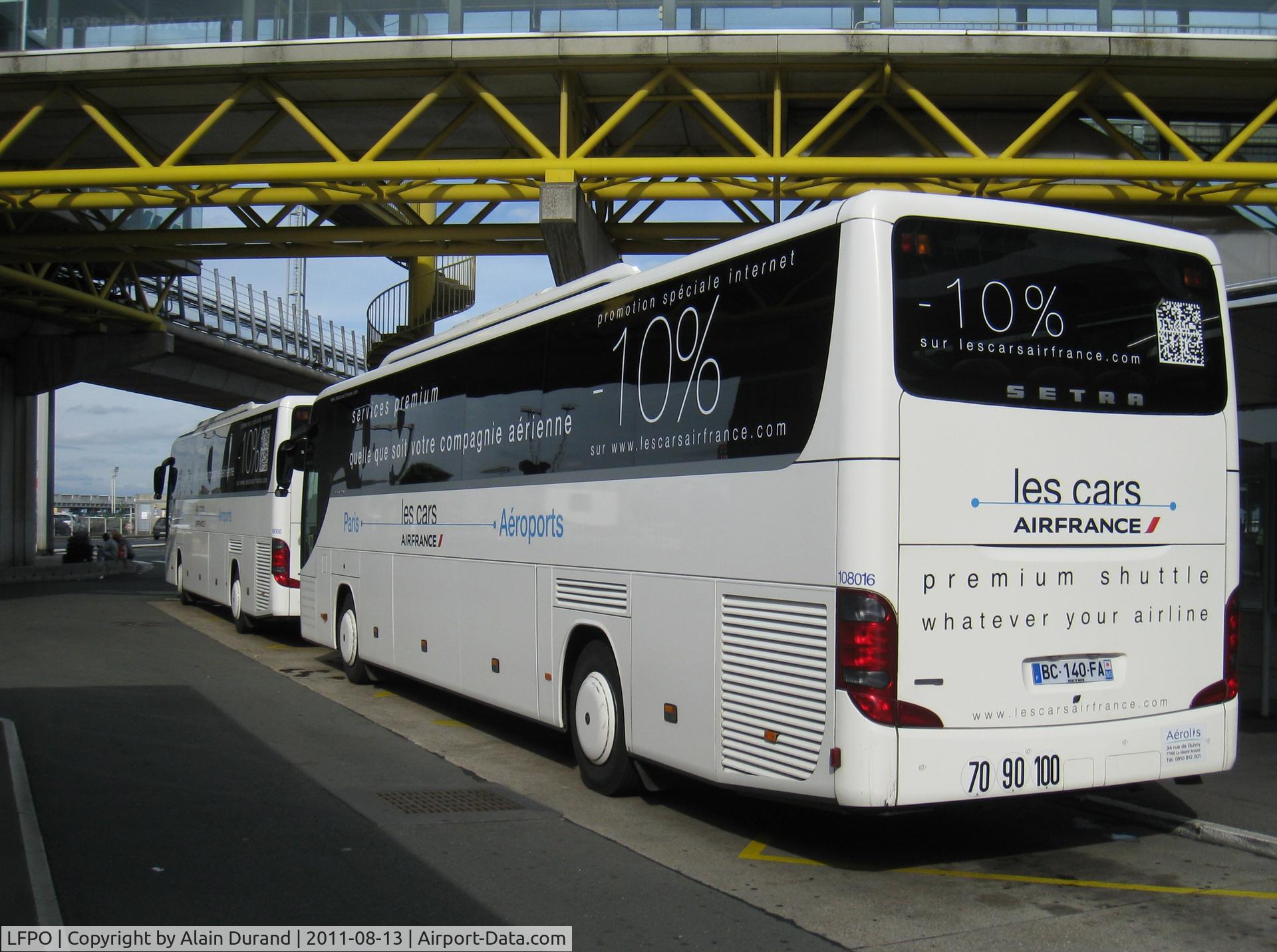 Paris Orly Airport, Orly (near Paris) France (LFPO) - Originally run inhouse, the service has been eventually outsourced to KEOLIS, a major bus, motocoaches and tramway operator and contractor. The AF contract is specifically operated by Aérolis, a dedicated subsisdiary set up by Keolis. Four routes are curr