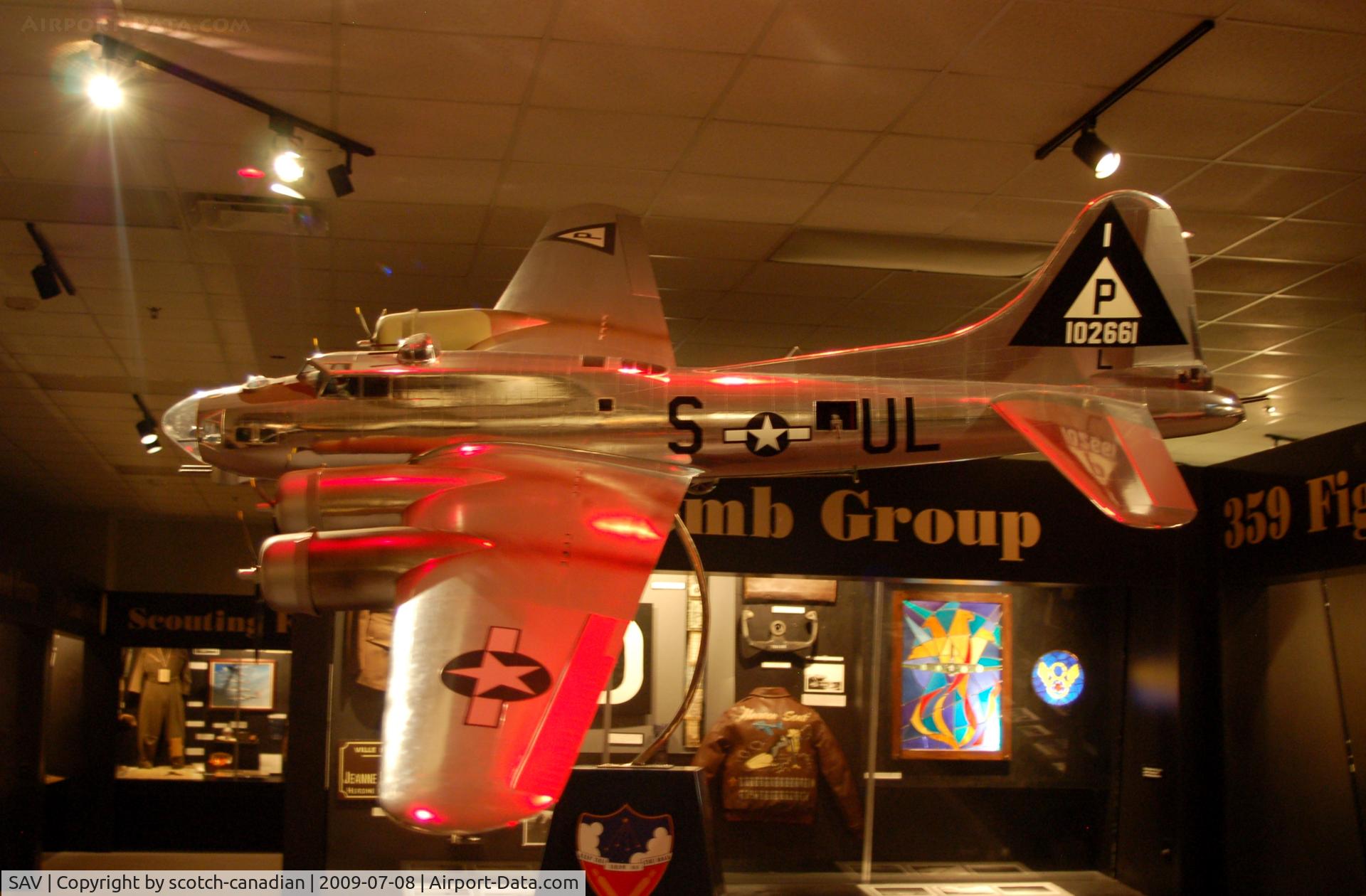 Savannah/hilton Head International Airport (SAV) - Model of the Boeing B-17E Flying Fortress No. 41-2661  at the Mighty 8th Air Force Museum, Pooler, GA