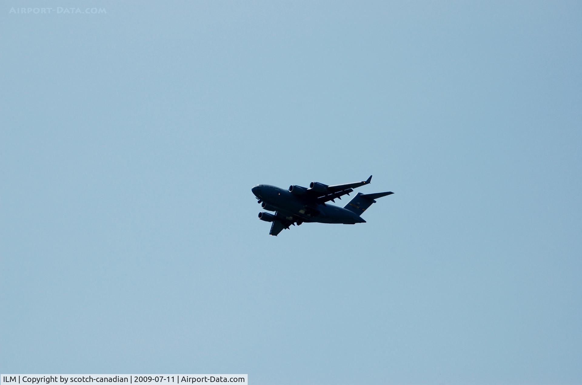 Wilmington International Airport (ILM) - Boeing C-17 Globemaster III on final approach to New Hanover County International Airport, Wilmington, NC