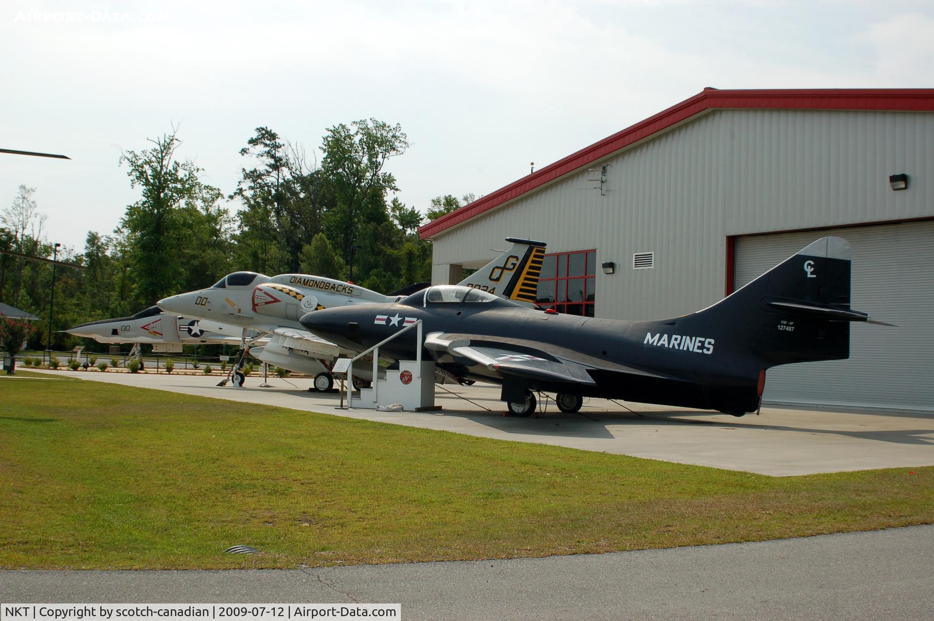 Cherry Point Mcas /cunningham Field/ Airport (NKT) - Aircraft on display at the Havelock Tourist & Event Center, Havelock, NC
