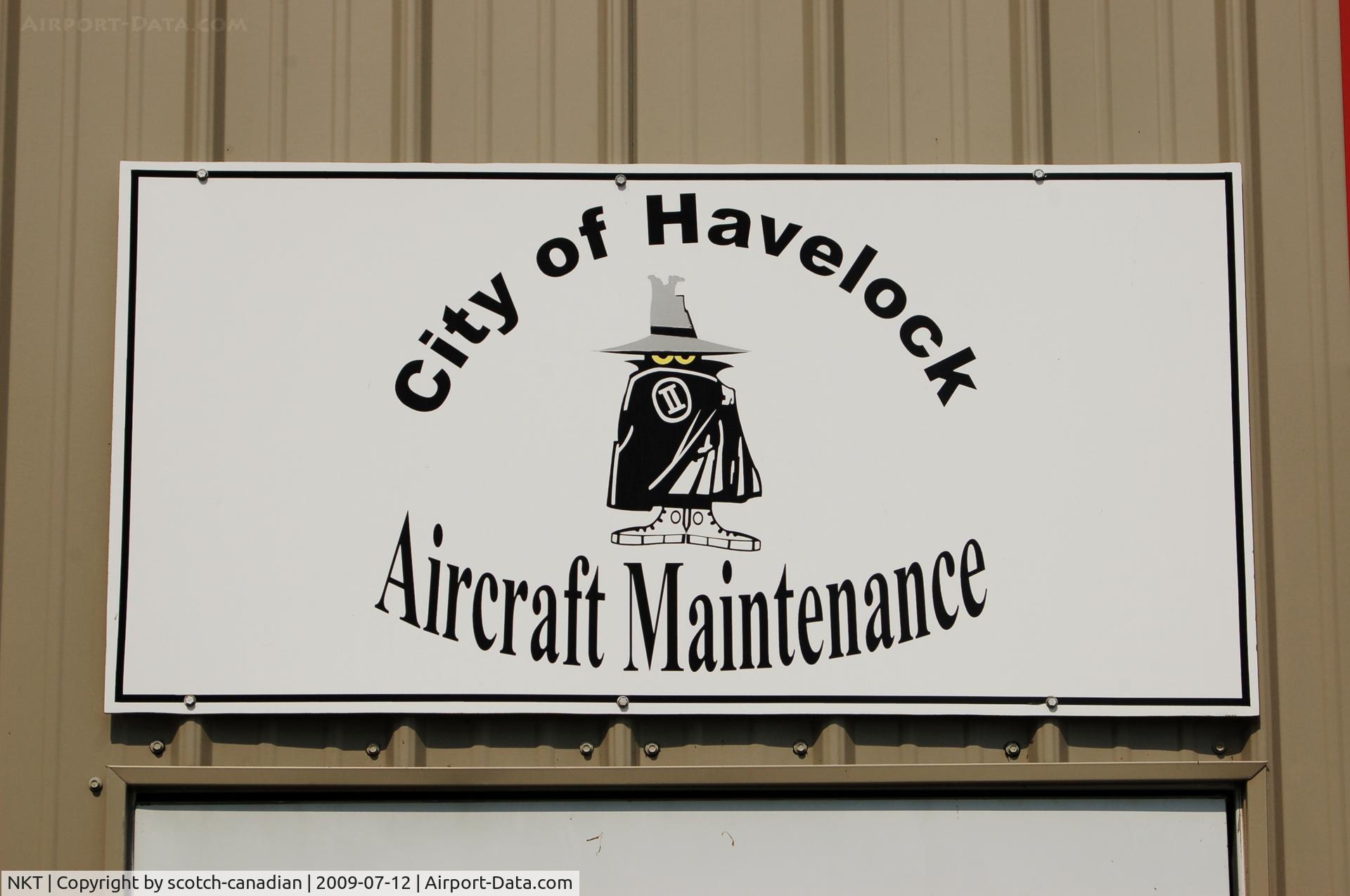 Cherry Point Mcas /cunningham Field/ Airport (NKT) - Sign on the Aircraft Maintenance Building at the Havelock Tourist & Event Center, Havelock, NC