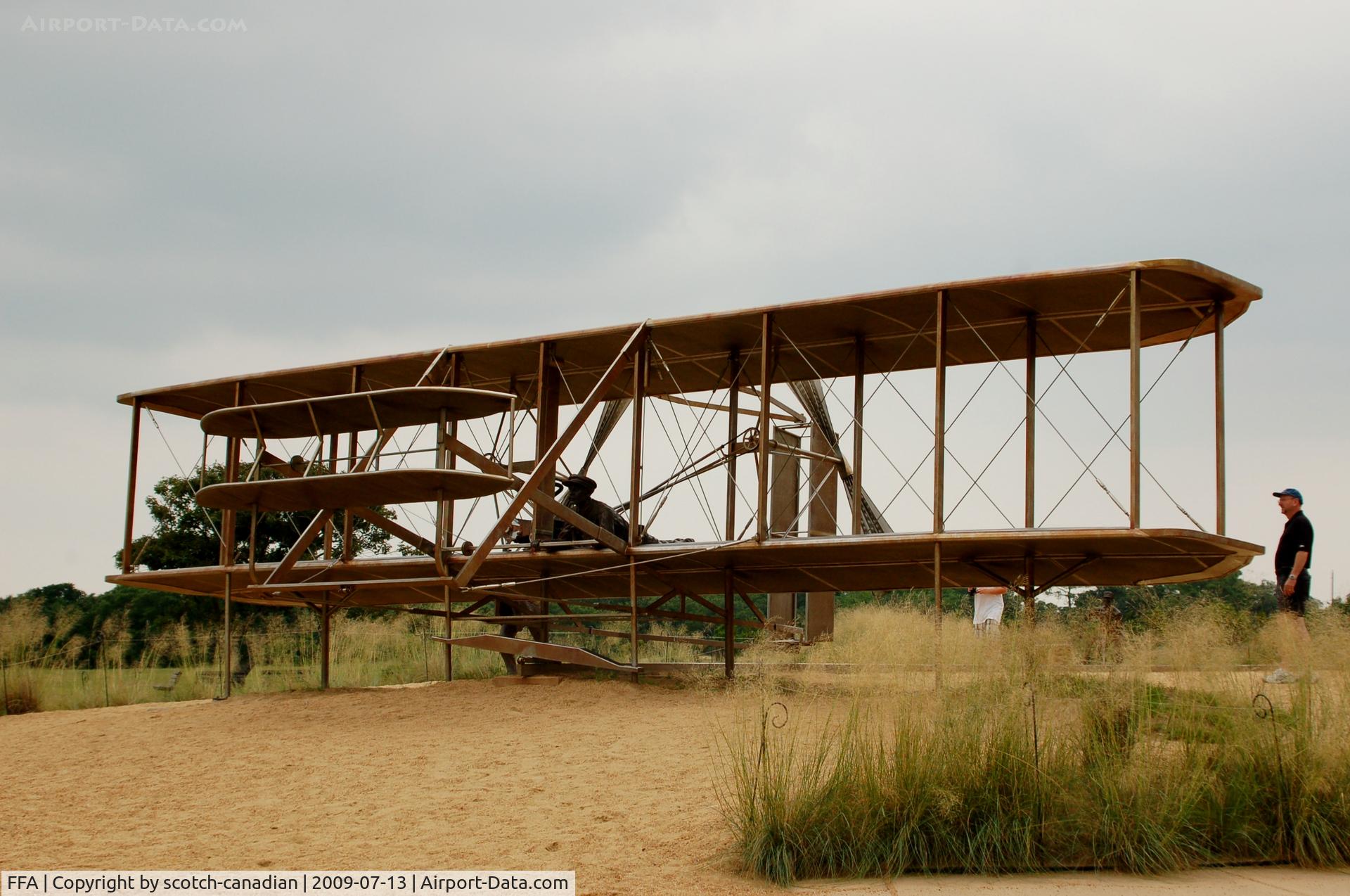 First Flight Airport (FFA) - 1903 Wright Flyer Sculpture at the Wright Brothers National Memorial, Kill Devil Hills, NC