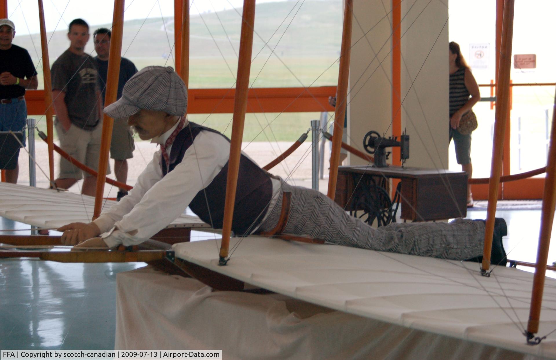 First Flight Airport (FFA) - Piloting the 1902 Wright Glider at the Wright Brothers National Memorial, Kill Devil Hills, NC