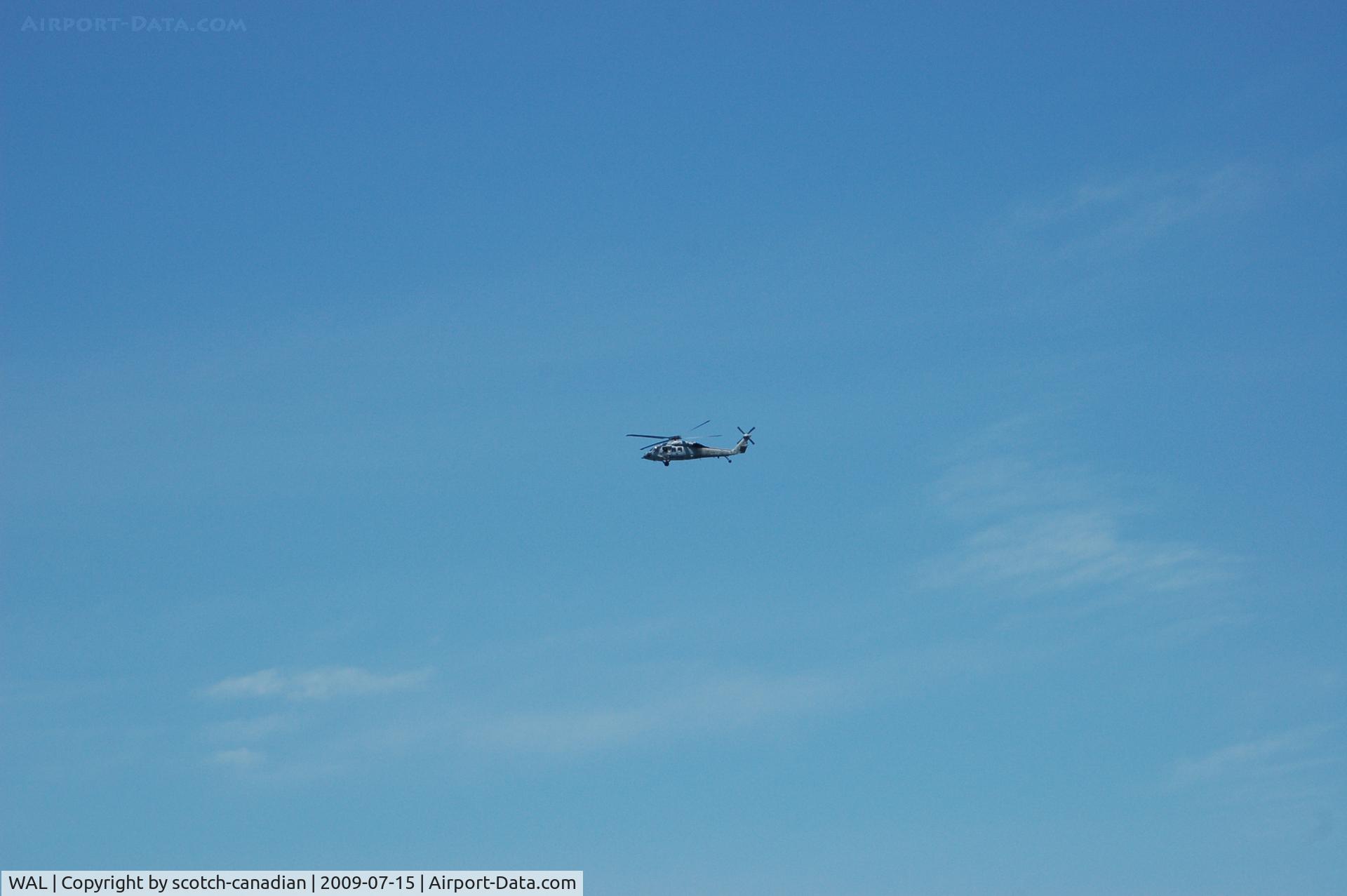 Wallops Flight Facility Airport (WAL) - Sikorsky MH-60 Seahawk over the NASA Wallops Flight Facility, Wattsville, VA