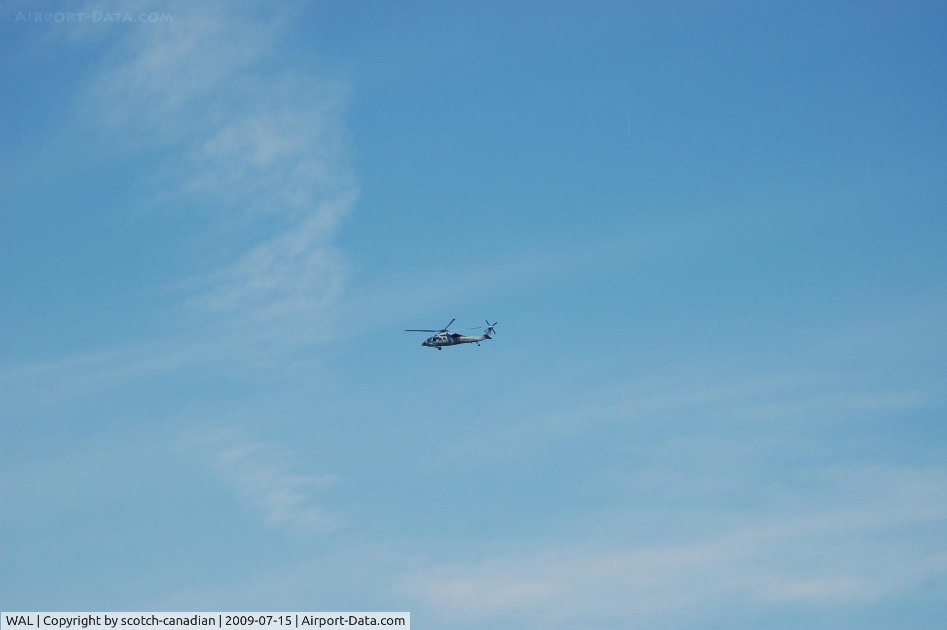 Wallops Flight Facility Airport (WAL) - Sikorsky MH-60 Seahawk over the NASA Wallops Flight Facility, Wattsville, VA