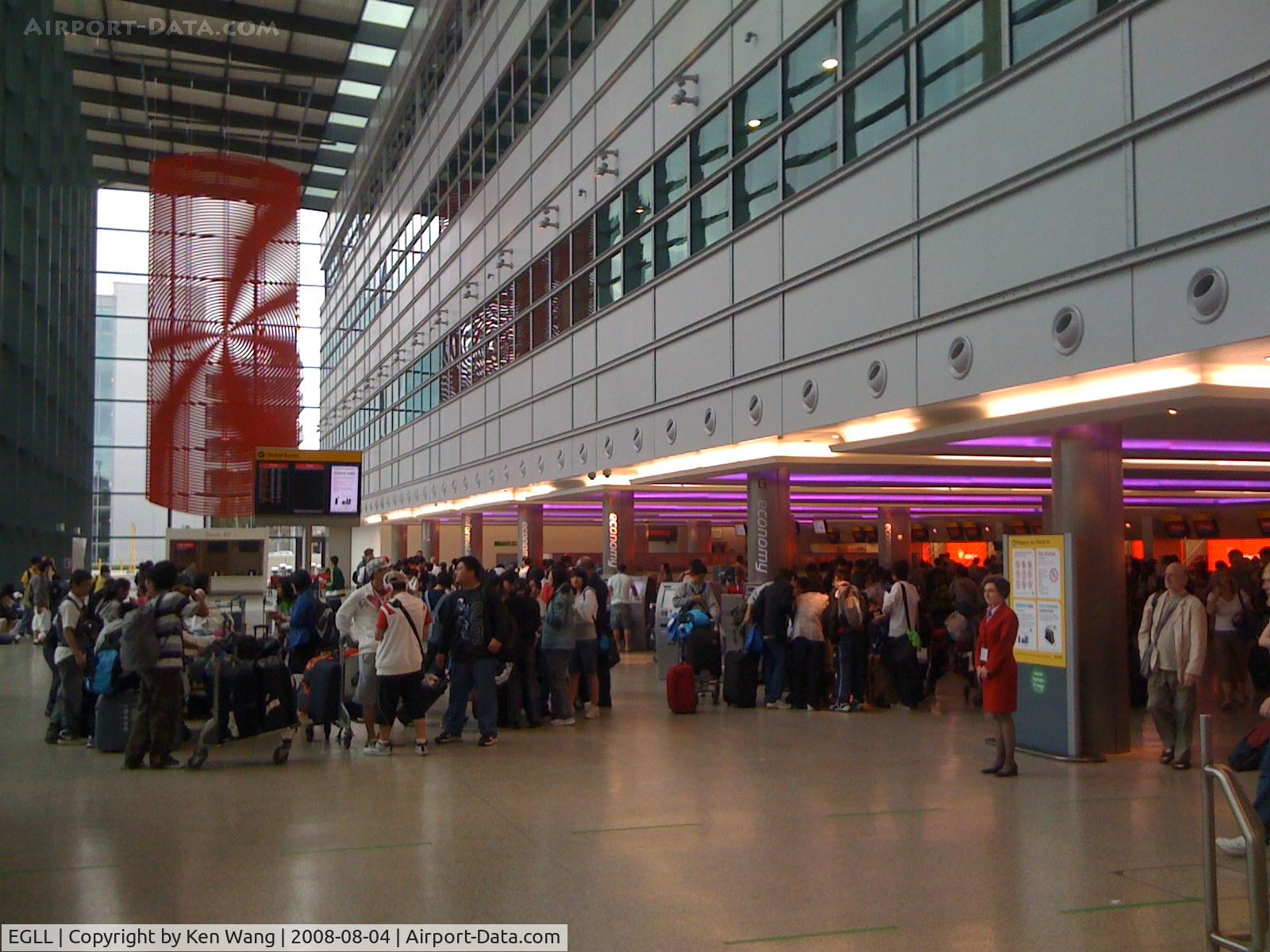 London Heathrow Airport, London, England United Kingdom (EGLL) - Virgin Atlantic checkin area at London Heathrow Terminal 3