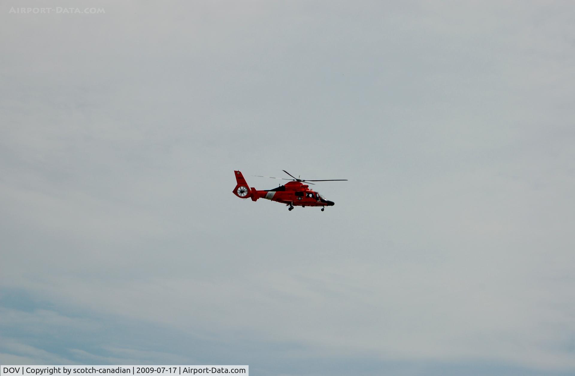 Dover Afb Airport (DOV) - US Coast Guard Eurocopter HH-65 Dolphin Helicopter over Dover AFB, Dover, DE