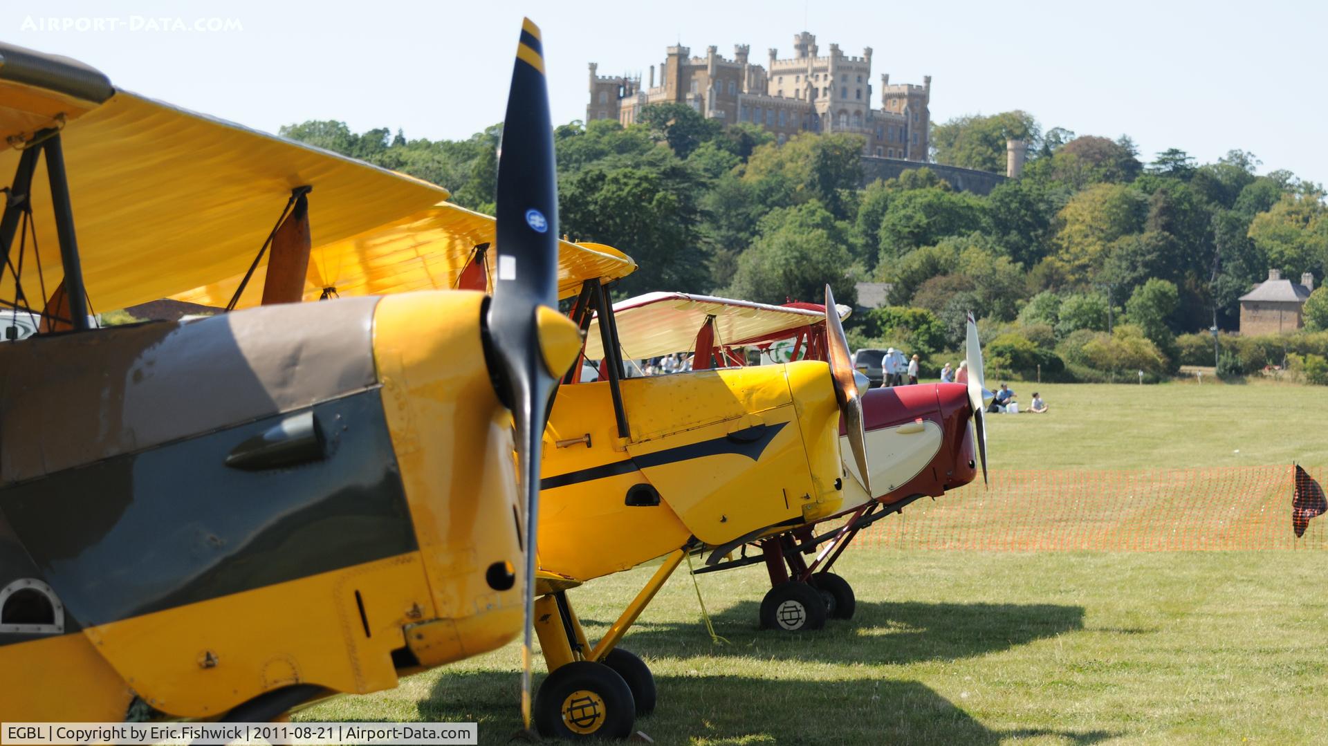 EGBL Airport - The de Havilland Moth Club International Moth Rally, celebrating the 80th anniversary of the DH82 Tiger Moth. Held at Belvoir Castle. A most enjoyable day.
