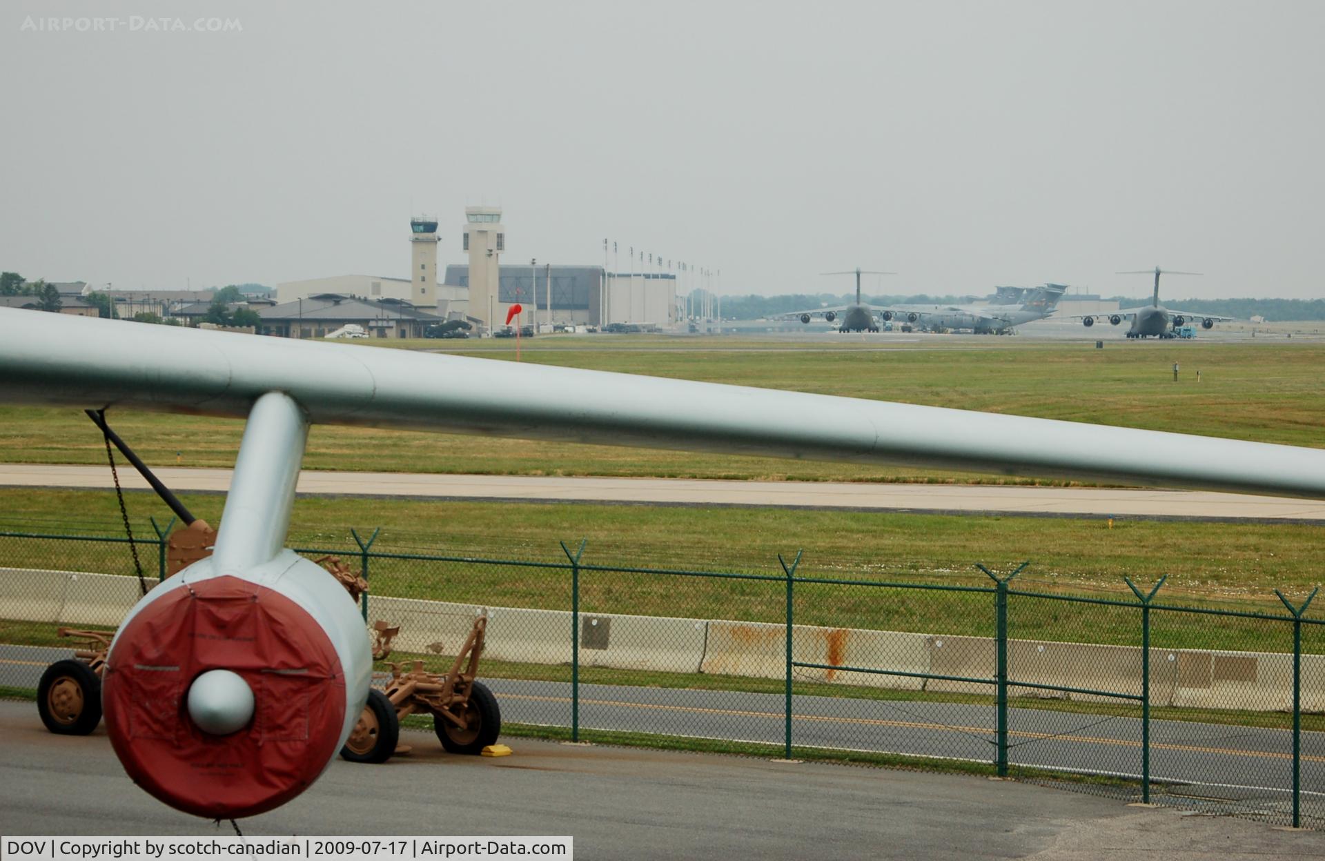 Dover Afb Airport (DOV) - Control Towers and Flight Line at Dover AFB, Dover, DE
