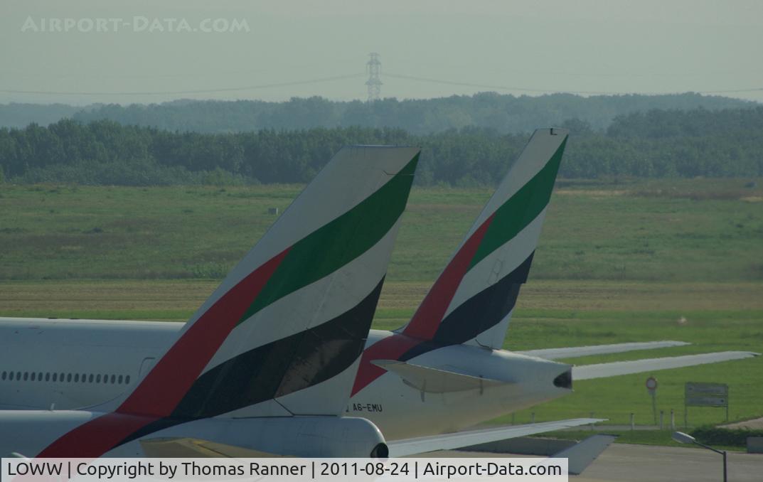 Vienna International Airport, Vienna Austria (LOWW) - Emirates Boeing 747 and 777