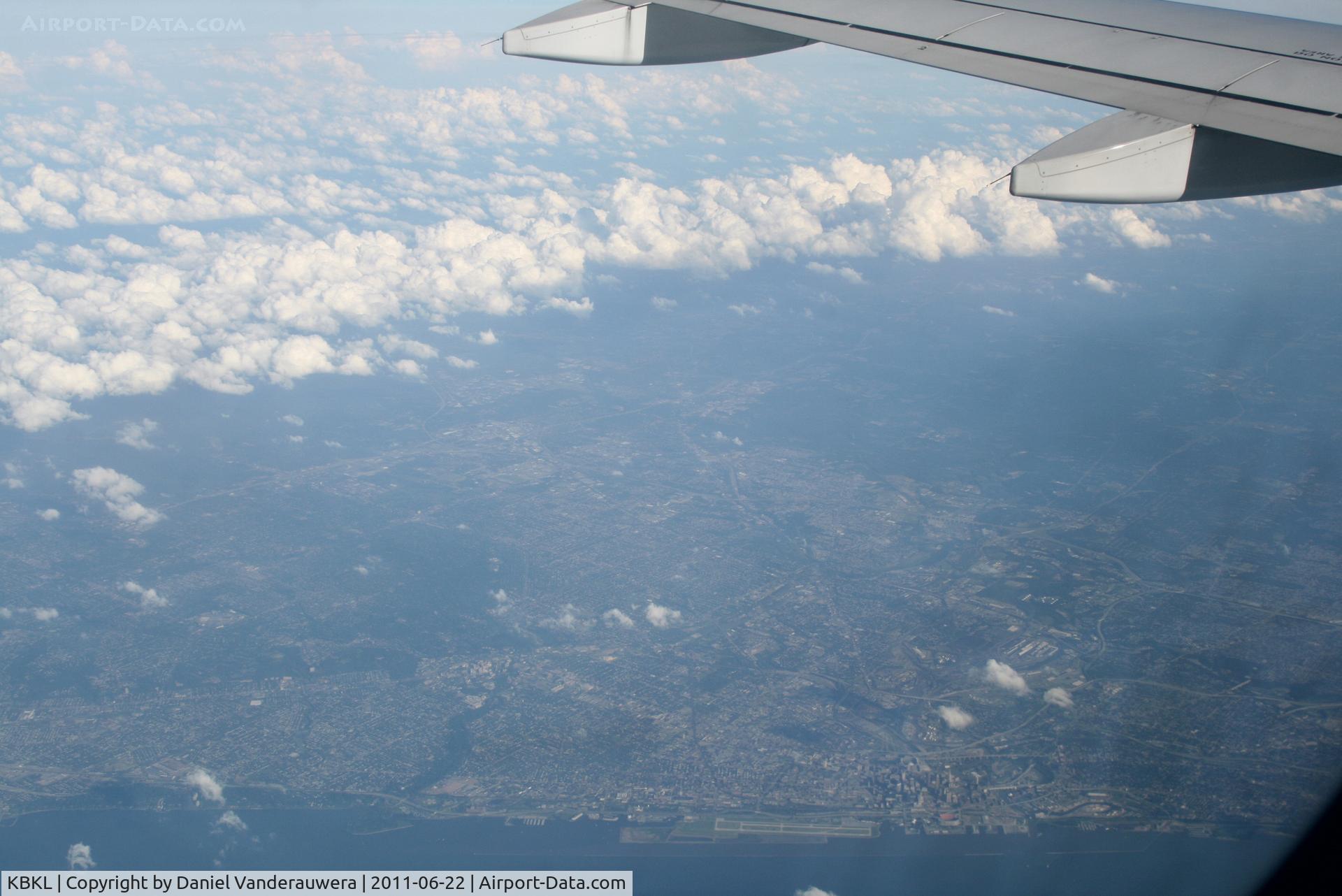 Burke Lakefront Airport (BKL) - Flying over Erie Lake en route to KORD  (flight UA532)